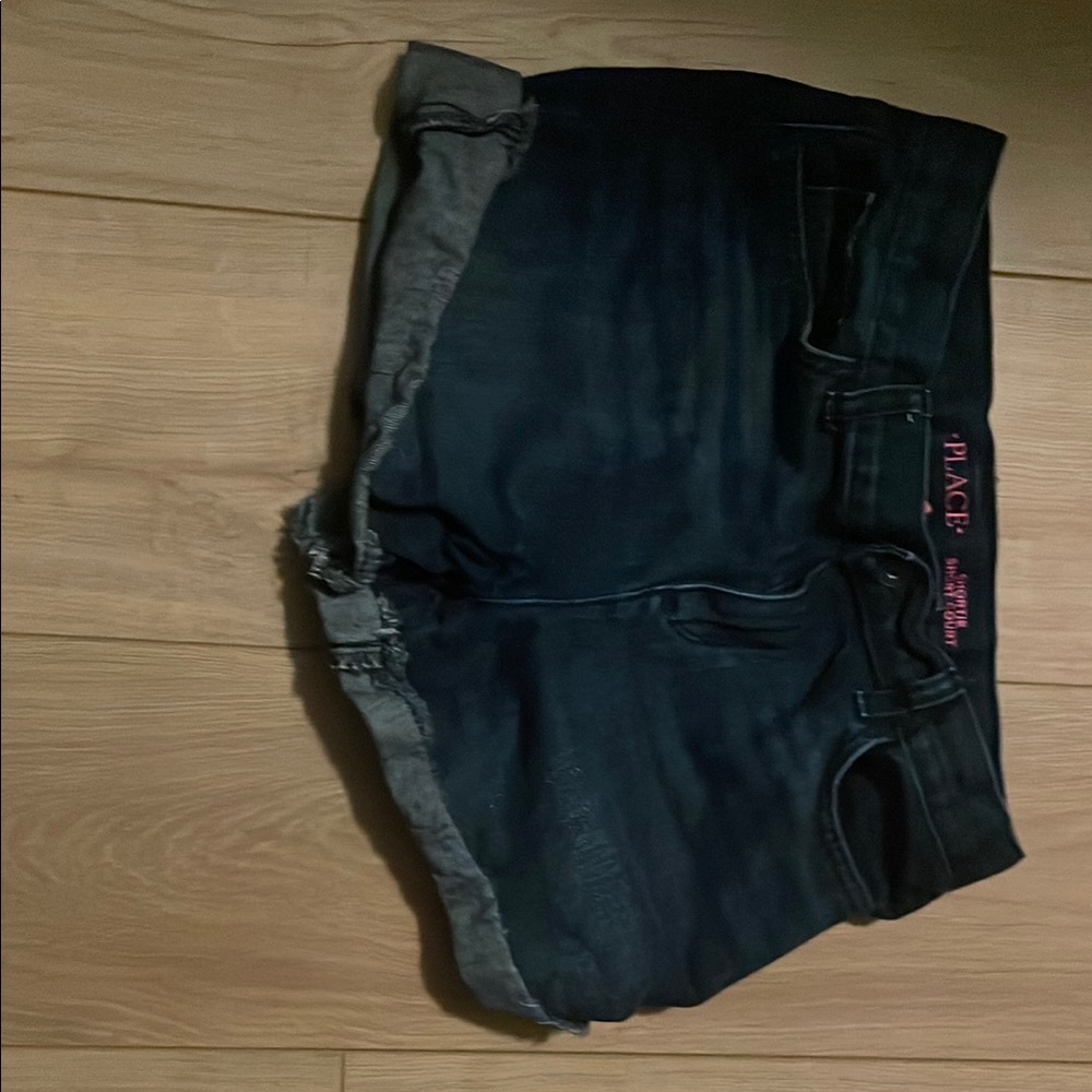Black Denim Shorts